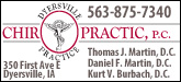Dyersville Chiropractic Sponsorship Banner